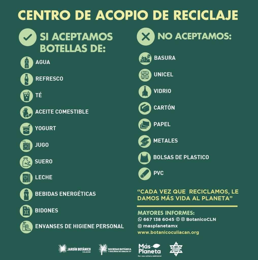 $!Avanza programa de reciclaje de Más Planeta y Jardín Botánico Culiacán