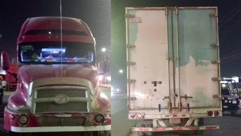 El camión de carga fue localizado en la zona del fraccionamiento Punta Azul, al sur de Culiacán.