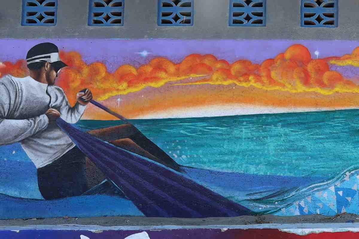 $!Mural dedicado a la pesca en la comunidad de San Felipe, Baja California.