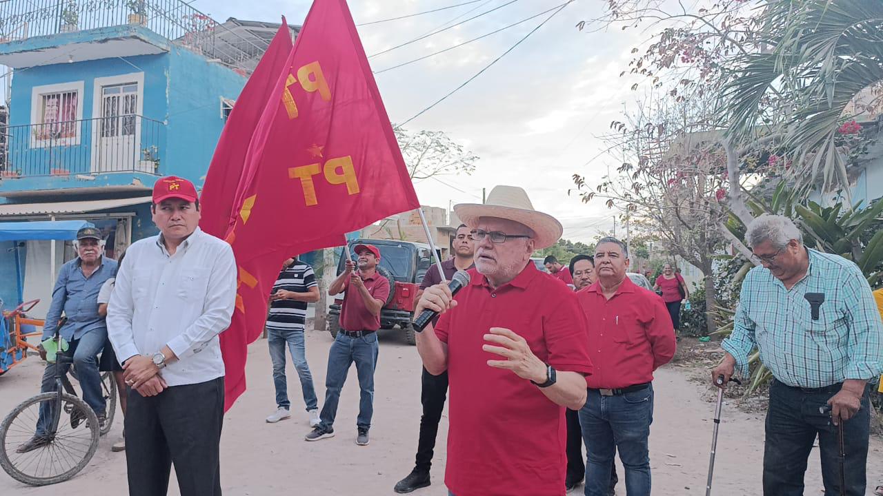 $!Víctor Díaz Simental arranca campaña por el PT para la Alcaldía de Escuinapa