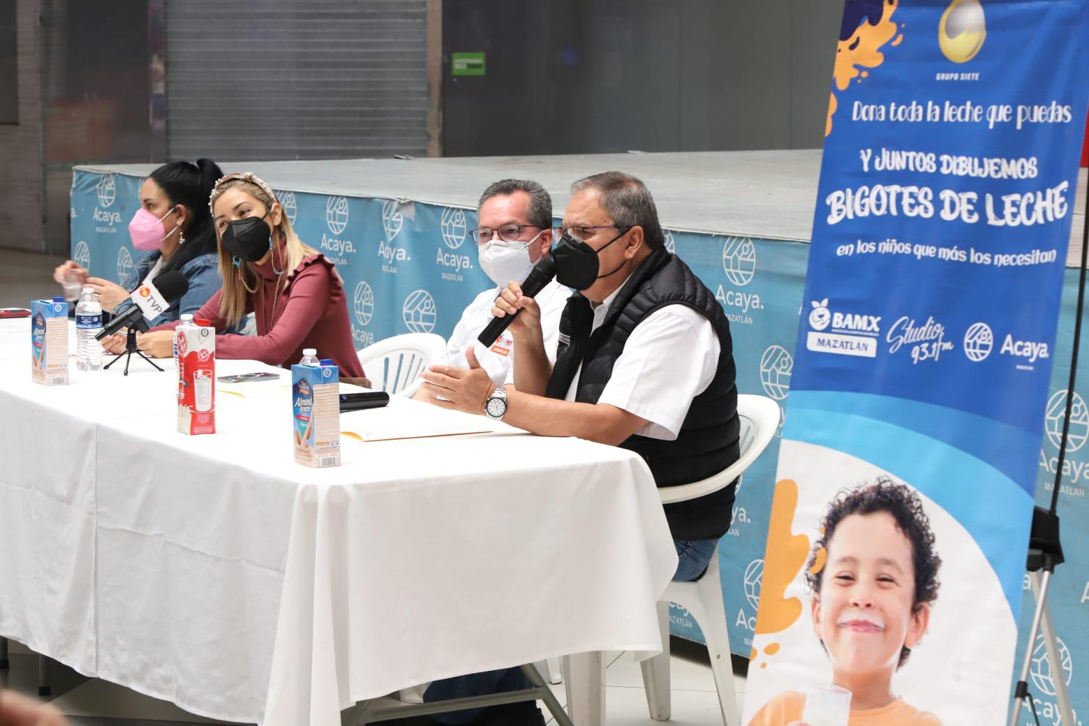 $!Banco de Alimentos Mazatlán arranca la tercera edición de la campaña ‘Bigotes de Leche’