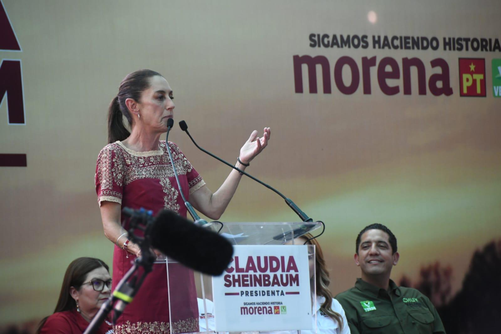 $!Recicla Claudia Sheinbaum discurso de precampaña en mitin de Culiacán