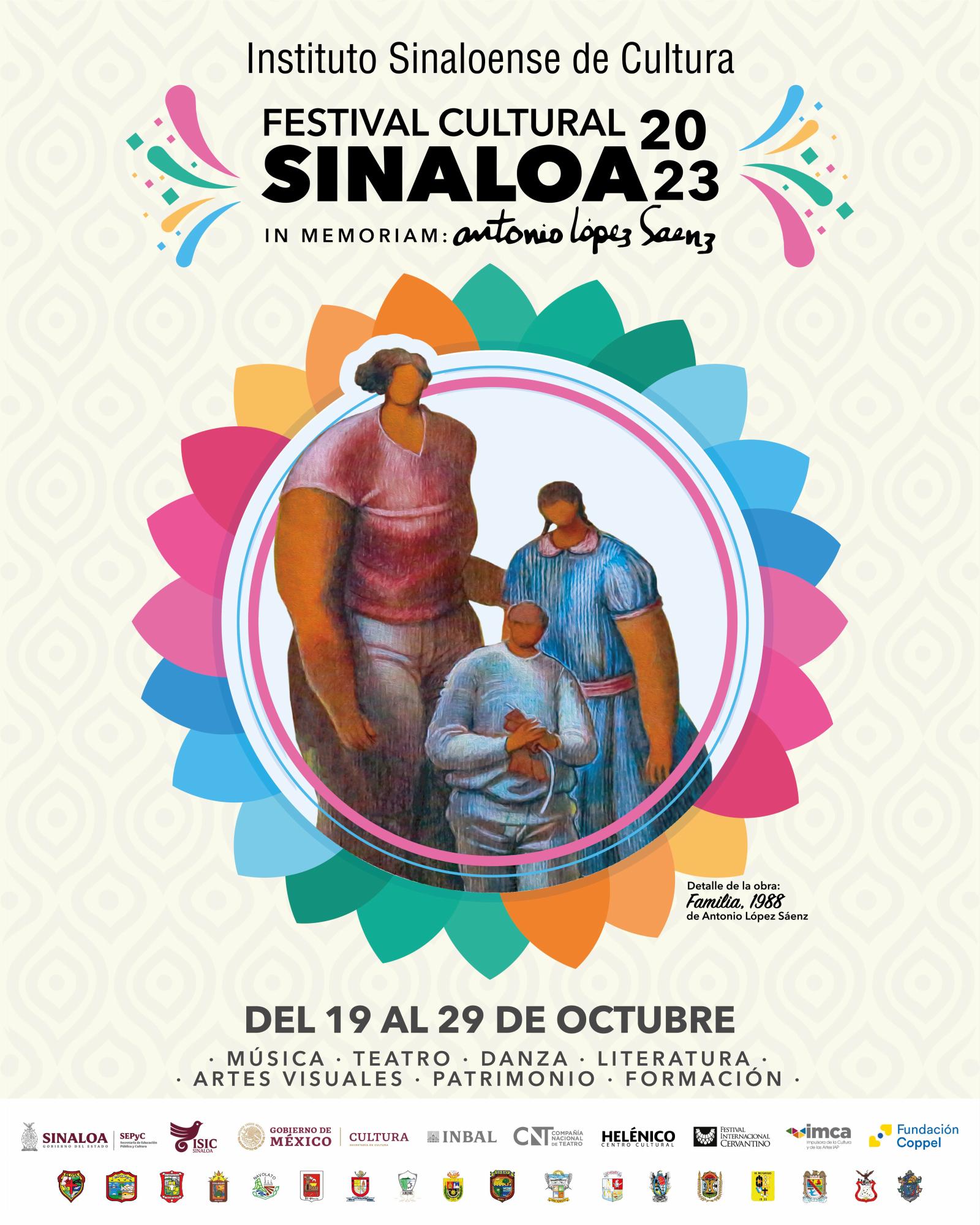 $!El Festival Cultural Sinaloa se llevará a cabo del 19 al 29 de octubre.