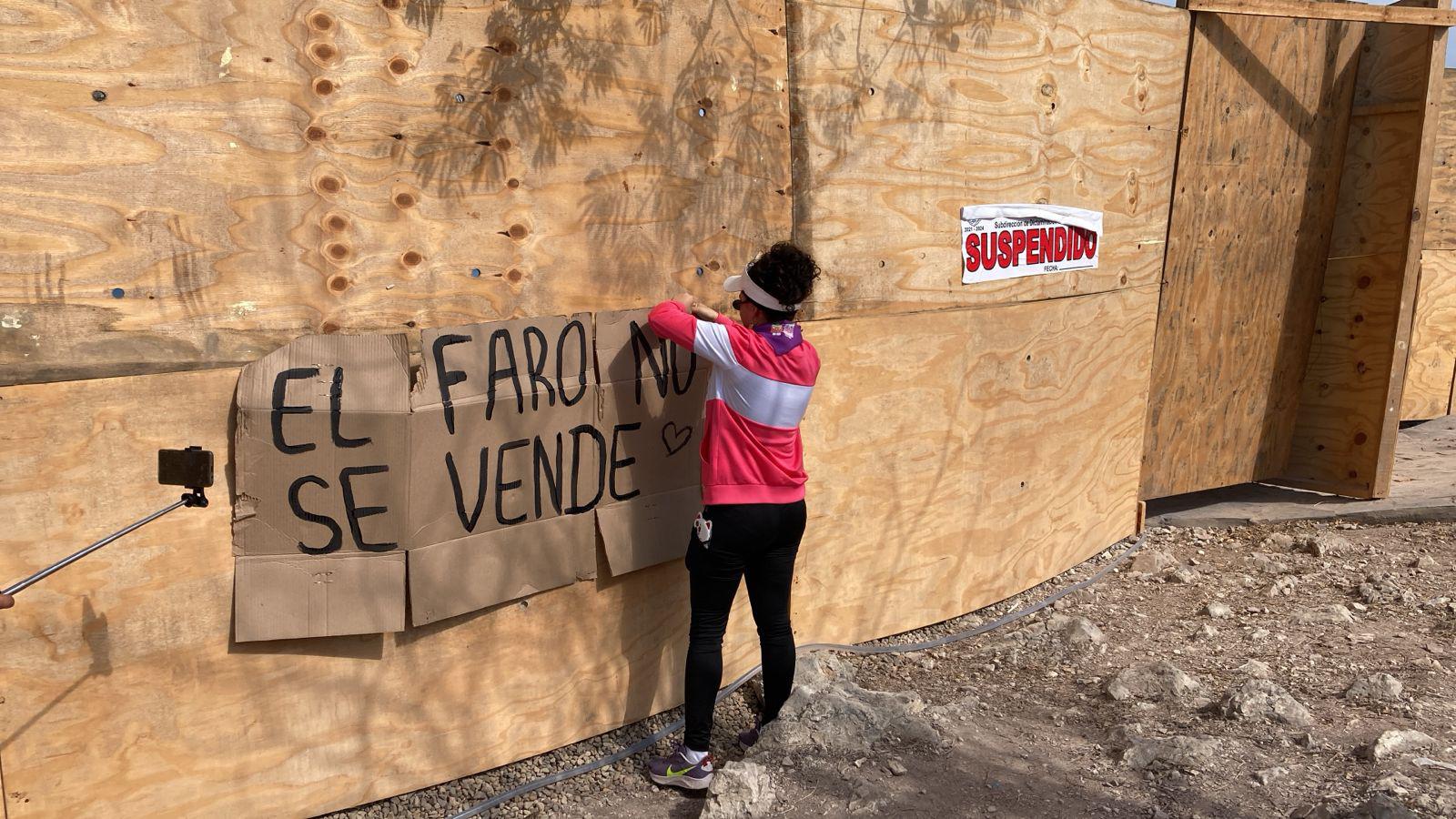 $!Clausuran de manera simbólica la obra de la tirolesa en El Faro