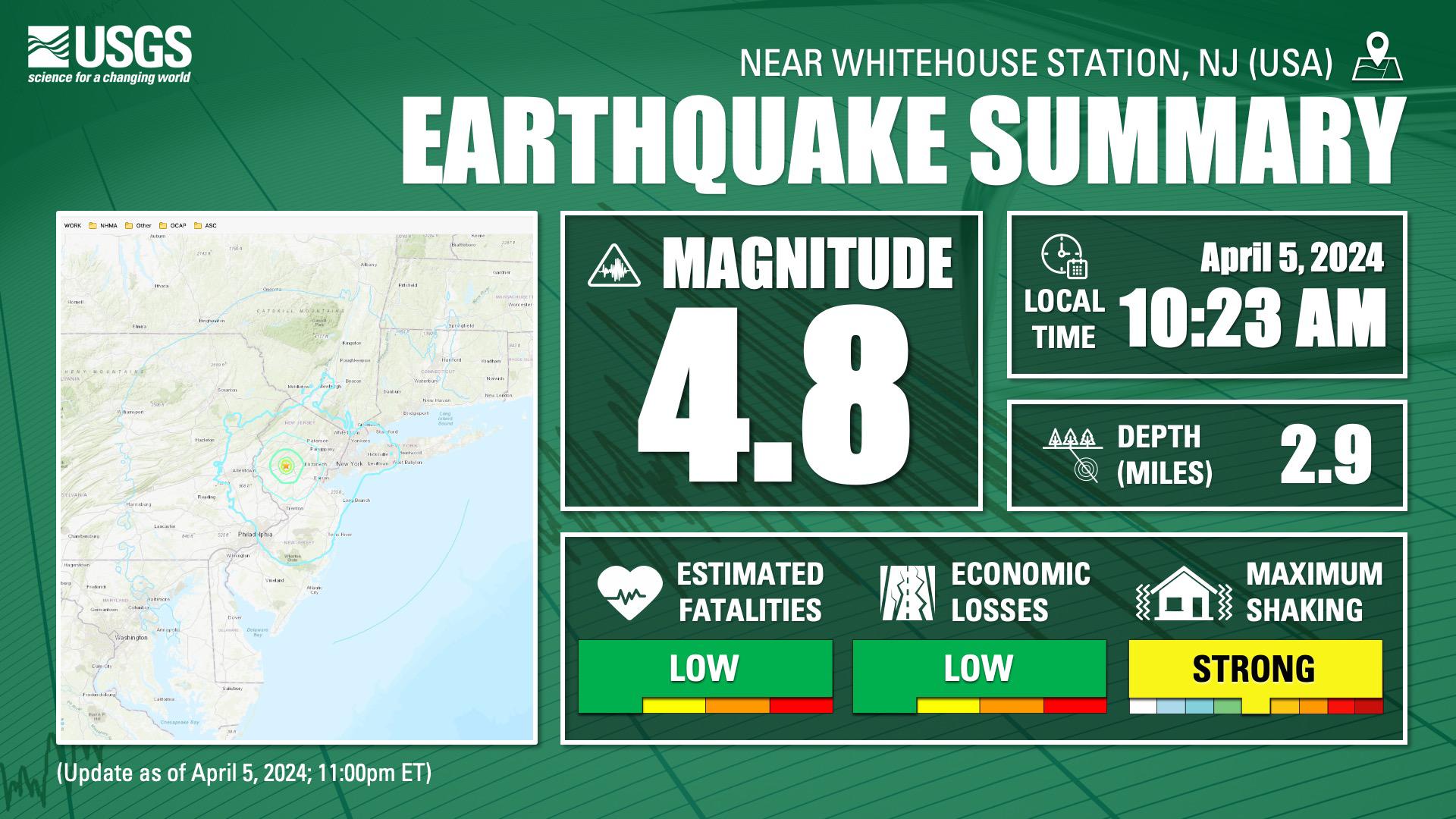 $!Sorprende sismo de magnitud 4.8 en la zona de Nueva York