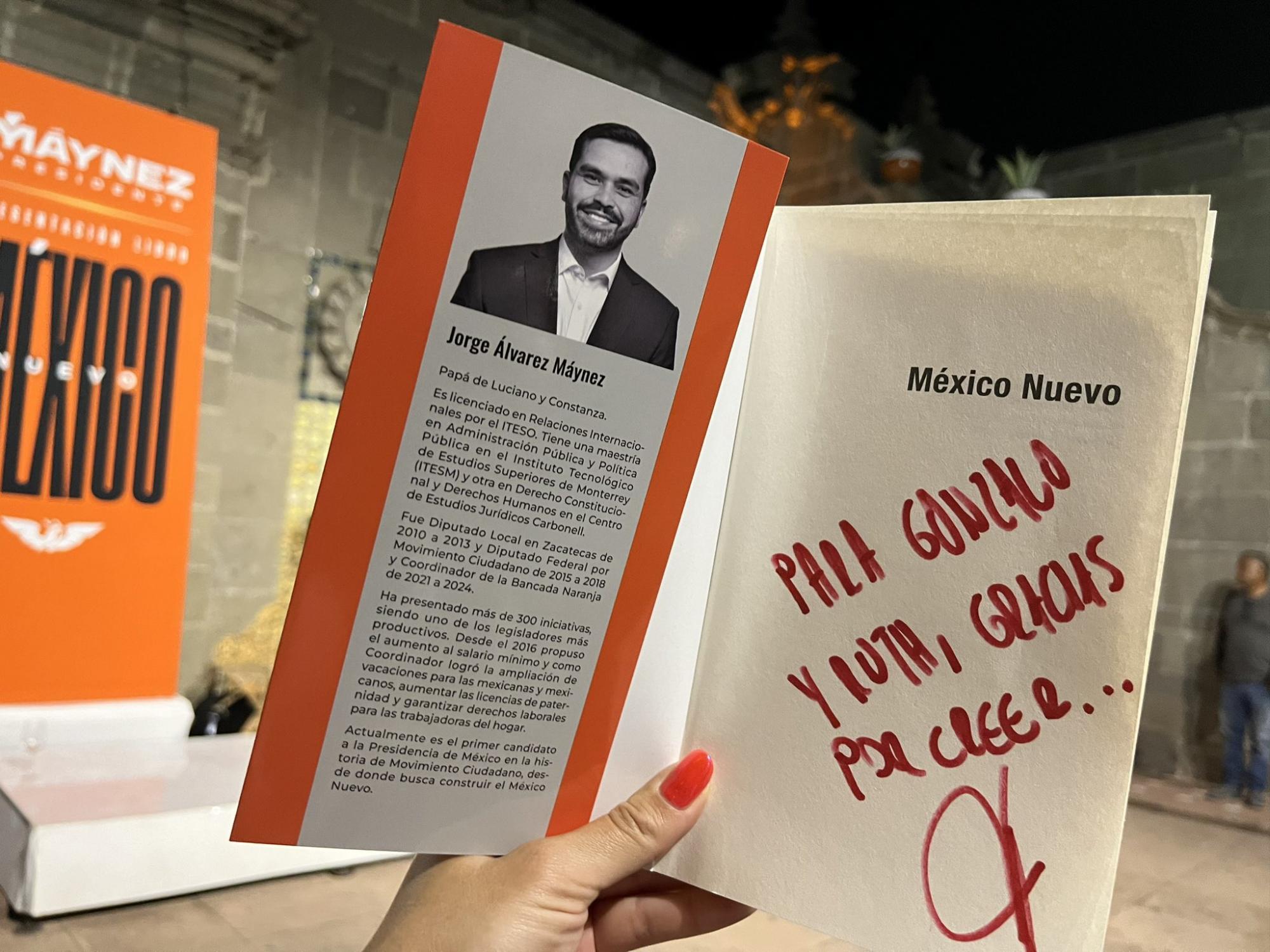 $!Álvarez Máynez presenta su libro ‘México Nuevo’ para cazar votantes