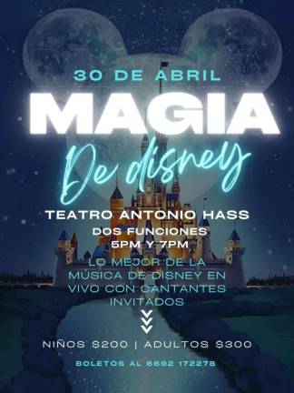 Se presentará ‘La Magia de Disney’ en Mazatlán