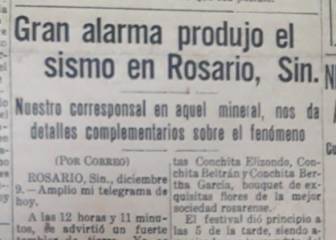 El recorte del periódico “El Demócrata” da cuenta del sismo de 1930.