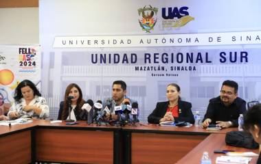 Itzel Meza Piña, directora de la Editorial UAS, dio a conocer los pormenores de la Feria del Libro de la Universidad Autónoma de Sinaloa 2024.