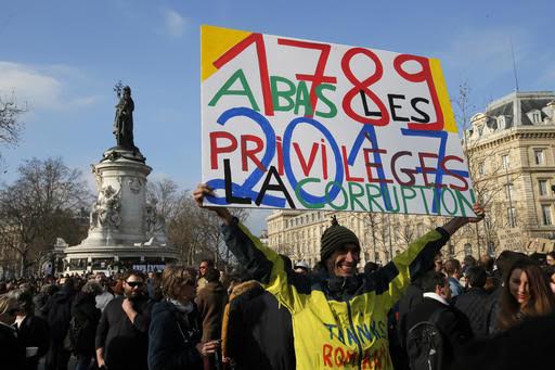 Protesta Francia contra la corrupción