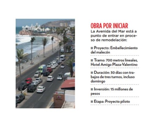 Alertan ‘estrés’ por obra vial en malecón de Mazatlán
