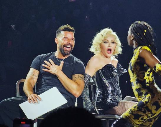 Ricky Martin al aparece en el concierto de Madonna en Miami.