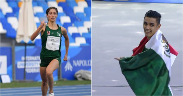 Paola Morán y Valente Mendoza ganan oros para México en 400 metros de la Universiada Mundial