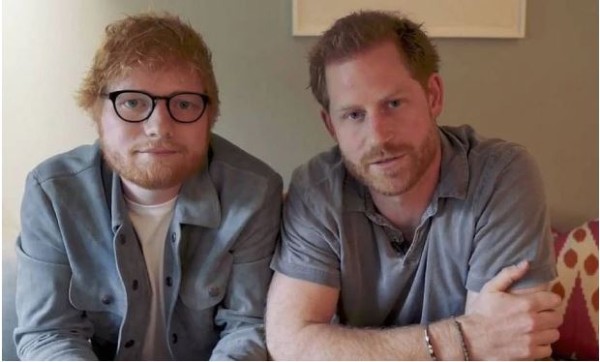 Ed Sheeran y el príncipe Harry.
