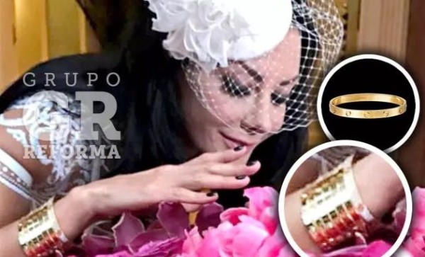 Paulina, la hija de Romero Deschamps, lució en su boda brazaletes Cartier de $2 millones