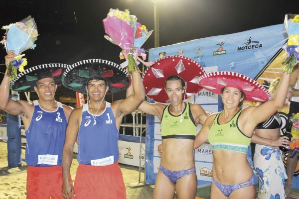Dominan los de casa en Voleibol de Playa Norceca