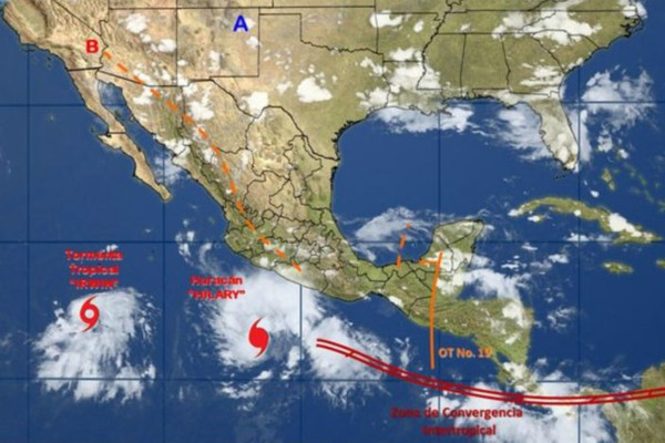 Huracán 'Hilary' provocará tormentas fuertes en Sinaloa