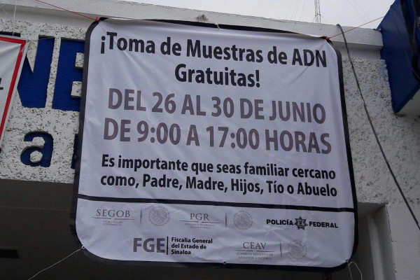 Toman muestras de ADN en Mazatlán a familiares de desaparecidos