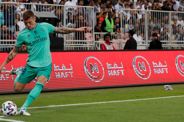 Toni Kross marca el primer gol olímpico en la historia de la Supercopa de España. (Foto: Twitter @realmadrid)