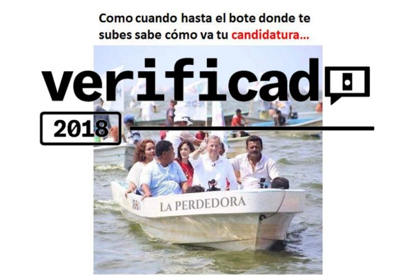 VERIFICADO 2018 : #ObvioPhotoshop: La foto de Meade en una lancha llamada “la perdedora” está manipulada