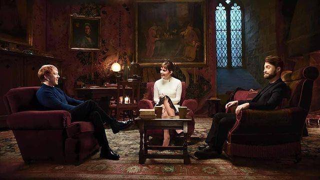 Rupert Grint, Emma Watson y Daniel Radcliffe.