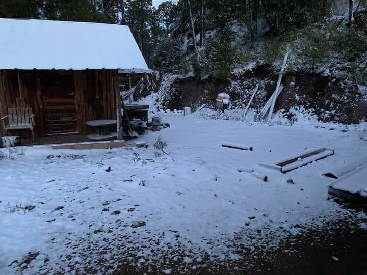 $!Nevado amanecer sorprende a la comunidad de Santa Gertrudis, en Badiraguato