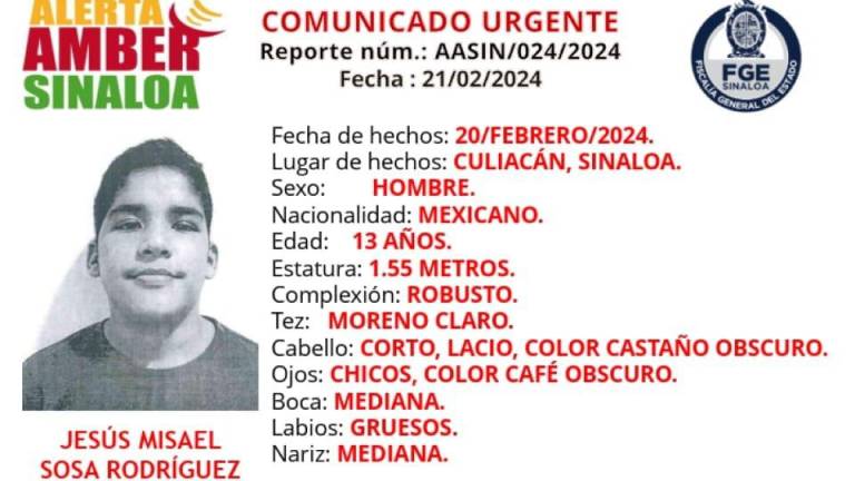 Desaparece menor de 13 años en Culiacán