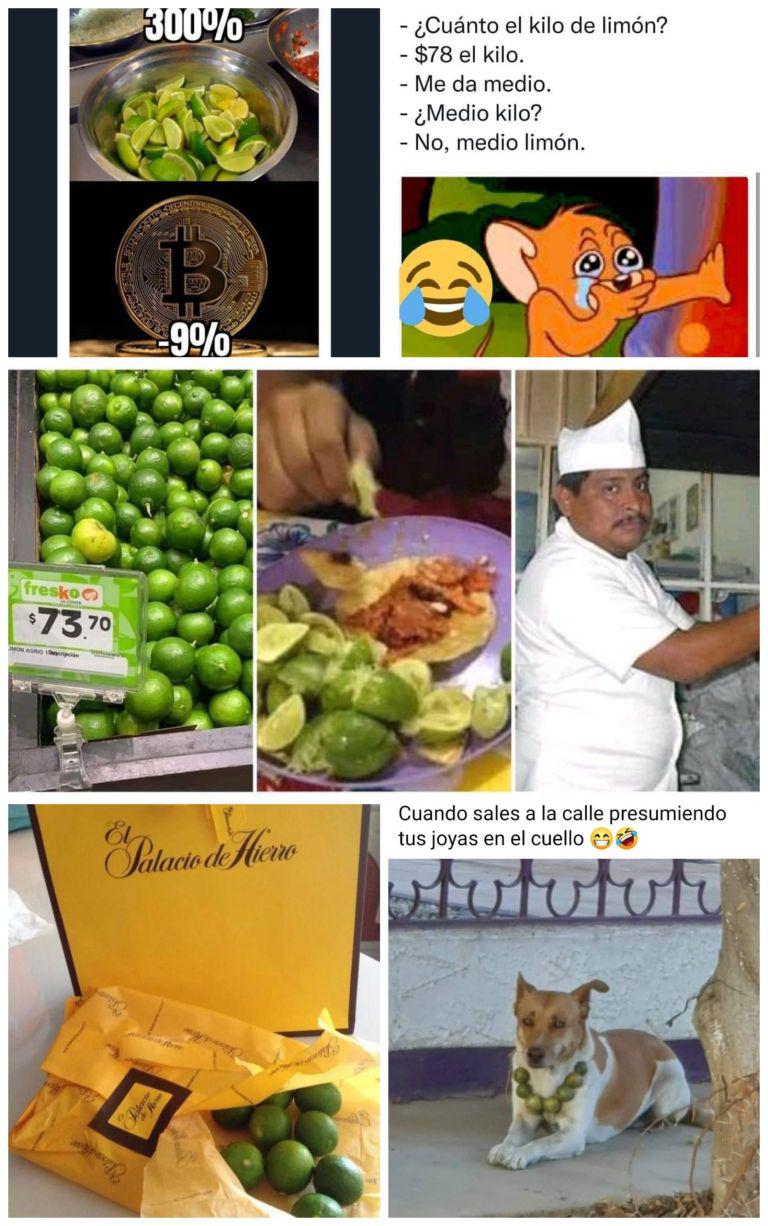 $!Luego de que se viralizaran fotografías mostrando el precio del kilo de limón, usuarios de redes sociales compartieron cientos de memes respecto al tema.
