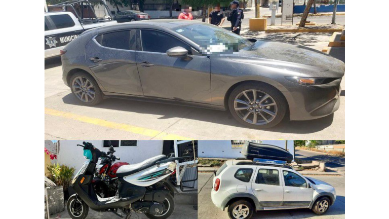 Policías de Culiacán aseguran siete vehículos con reporte de robo