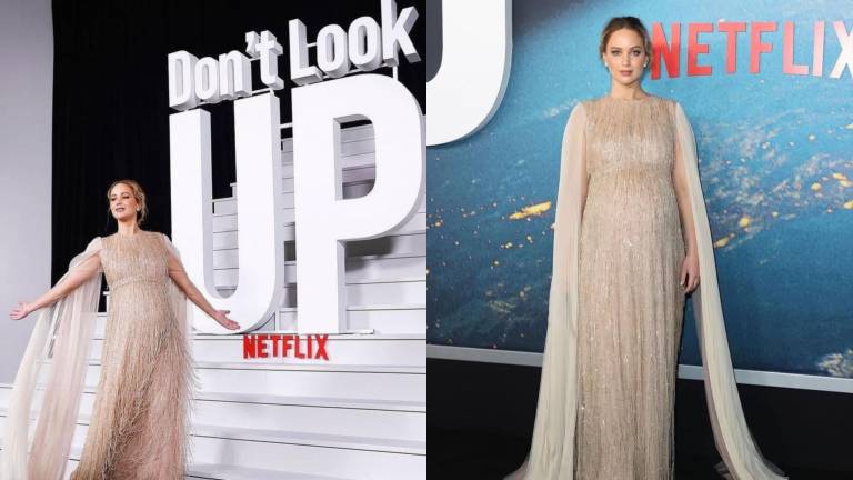 La actriz ganadora del Óscar, Jennifer Lawrence deslumbra en el estreno de ‘Don’t look up’.