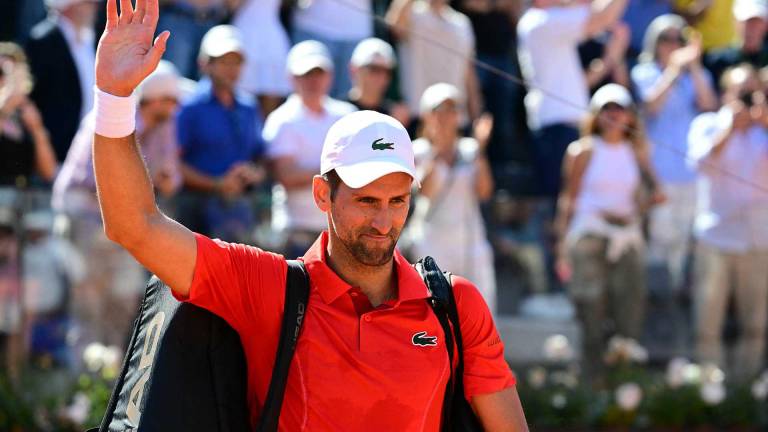 Novak Djokovic perdió ante Alejandro Tabilo este domingo en Roma.