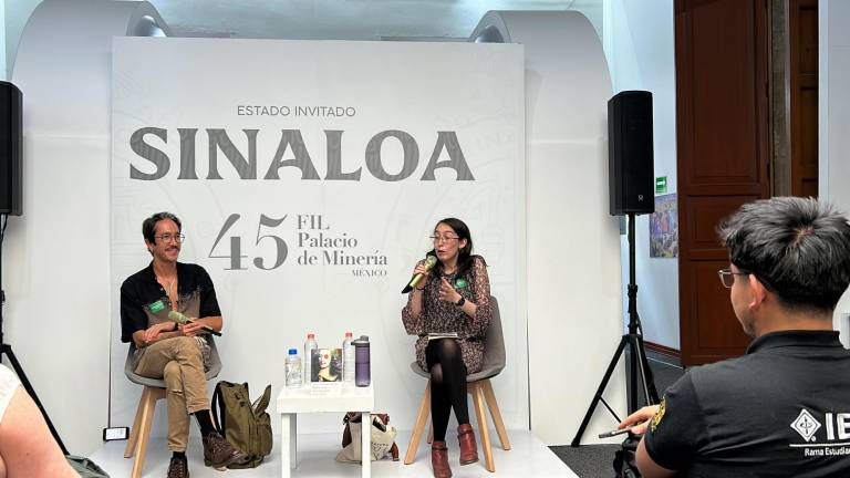 Diego Rodríguez y Laura Sofía Rivero, durante la presentación de su libro.