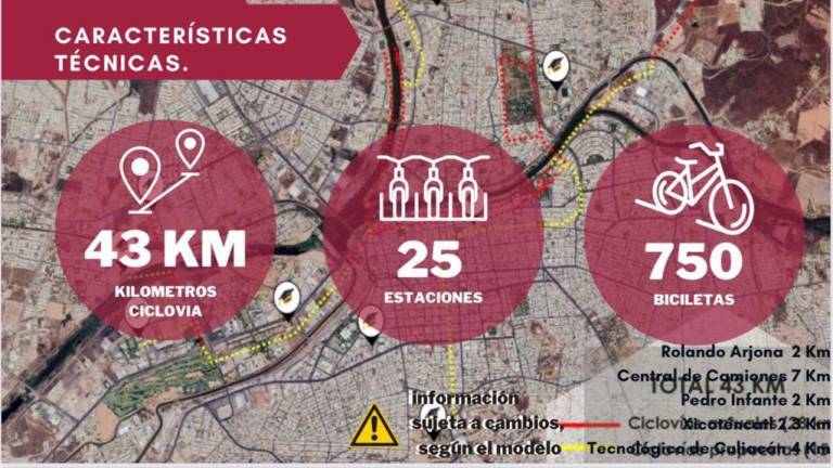 Proyecto de las ciclovías de Culiacán que aún no ha sido concretado.