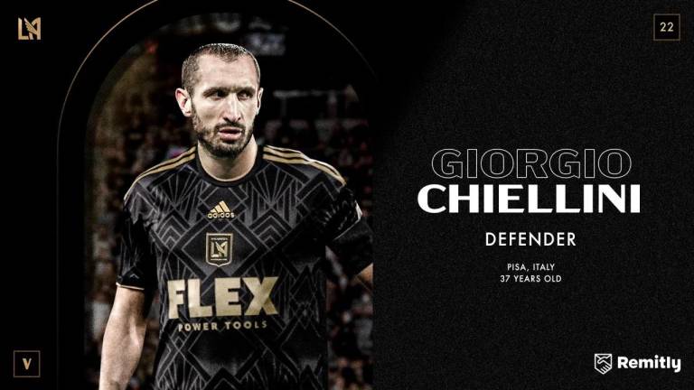 Giorgio Chiellini es nuevo jugador de Los Ángeles FC, de la MLS.