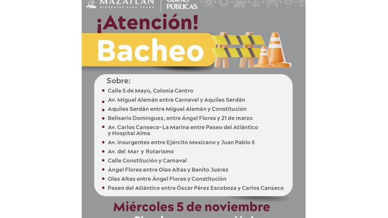 El Ayuntamiento de Mazatlán ha emprendido trabajos de bacheo en diversos puntos de la ciudad en busca de mejorar la circulación. El Ayuntamiento de Mazatlán ha emprendido trabajos de bacheo en diversos puntos de la ciudad en busca de mejorar la circulación.