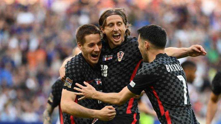 Luka Modric celebra el gol con el que Croacia superó a Francia en la UEFA Nations League.