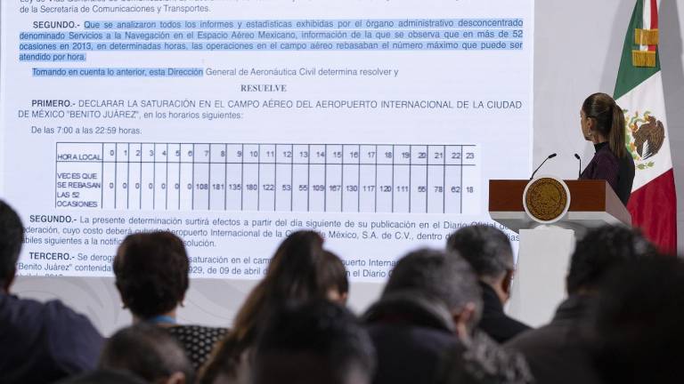 La Presidenta Claudia Sheinbaum Pardo explicó en la conferencia sobre las operaciones en los aeropuertos. La Presidenta Claudia Sheinbaum Pardo explicó en la conferencia sobre las operaciones en los aeropuertos.