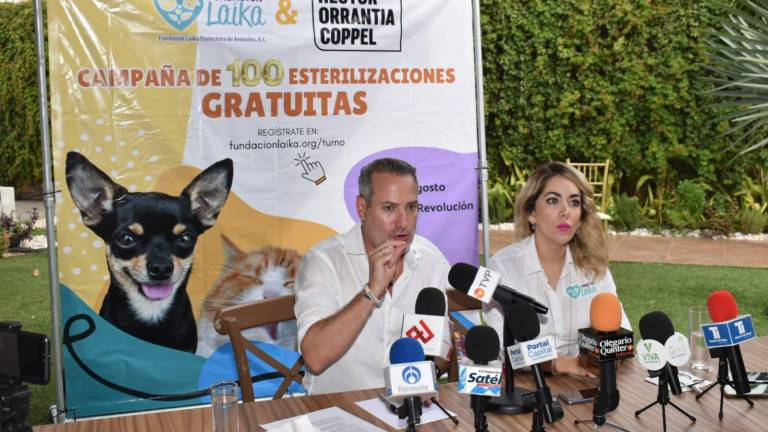 La Fundación Laika y Héctor Orrantia Coppel invitan a la campaña de esterilización de mascotas que se organizará este domingo en Culiacán.