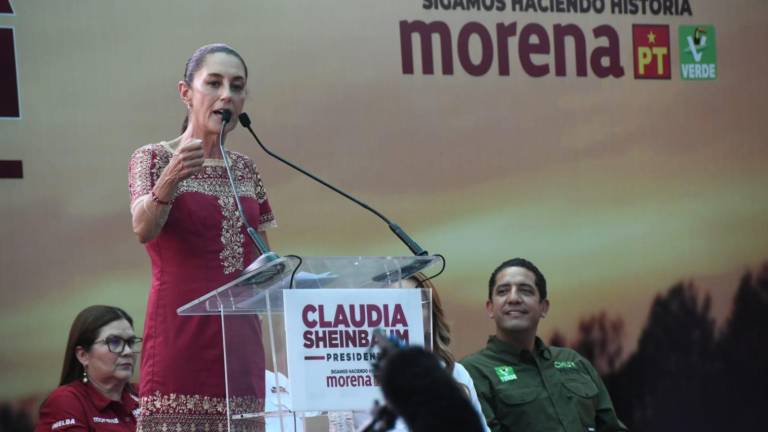 Recicla Claudia Sheinbaum discurso de precampaña en mitin de Culiacán