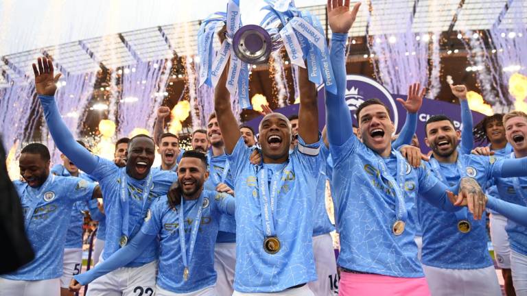 Manchester City, que disputará el título de la Champions League de este año, fue el campeón en Inglaterra.