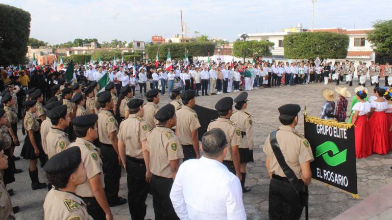 En Rosario celebran ceremonia cívica por la Revolución Mexicana antes del desfile en Rosario. En Rosario celebran ceremonia cívica por la Revolución Mexicana antes del desfile en Rosario.