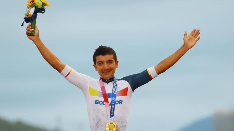 El campeón olímpico Richard Carapaz montará una bicicleta dorada en la Vuelta a España