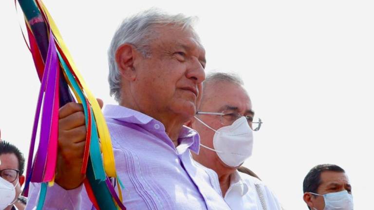 El Presidente de México Andrés Manuel López Obrador y el Gobernador Rubén Rocha Moya.