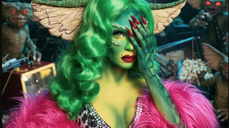 Belinda disfruta Halloween con su disfraz de la Gremlin Greta. Belinda disfruta Halloween con su disfraz de la Gremlin Greta.