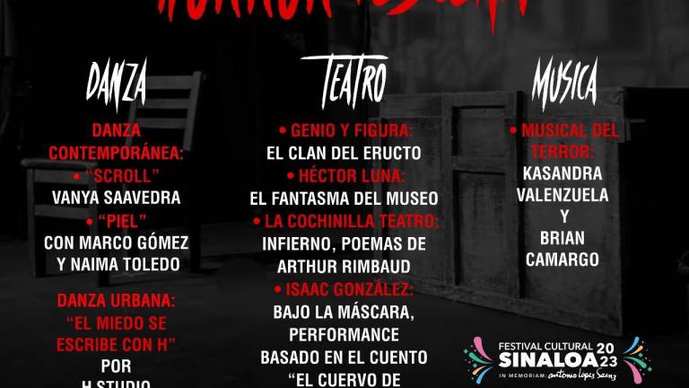 El Festival del Horror incluye actividades escénicas y se lleva a cabo en el Museo de Arte de Mazatlán.
