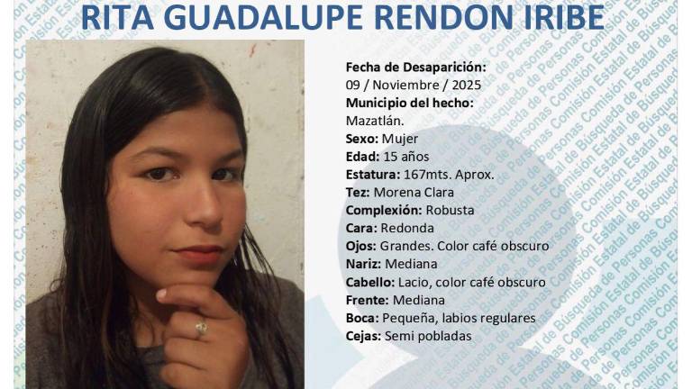 Autoridades estatales emitieron ficha de búsqueda para la localización de una adolescente en Mazatlán. Autoridades estatales emitieron ficha de búsqueda para la localización de una adolescente en Mazatlán.