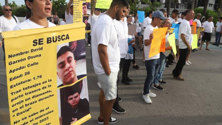 Familiares y amigos protestan por la desaparición de David el pasado 19 de julio.