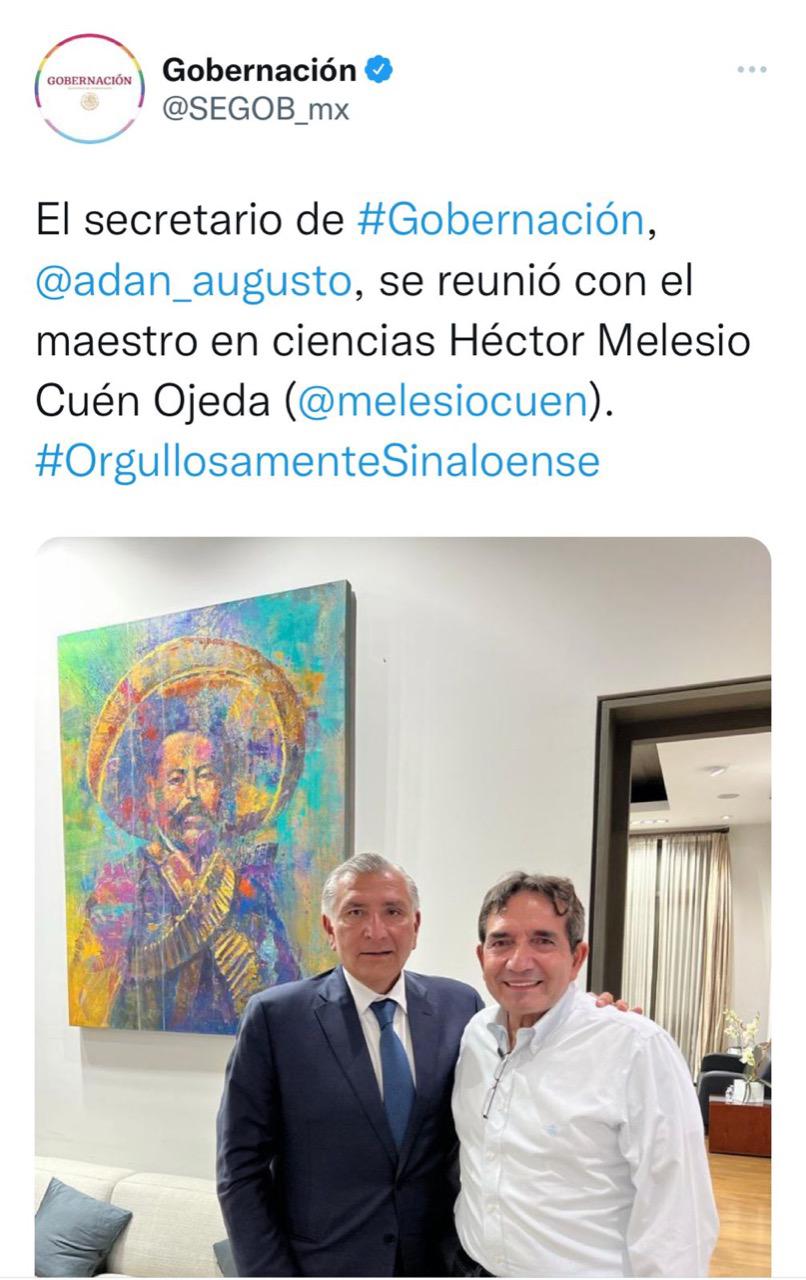 $!Se está forjando una amistad entre Cuén Ojeda y Adán Augusto, dice Gene Bojórquez