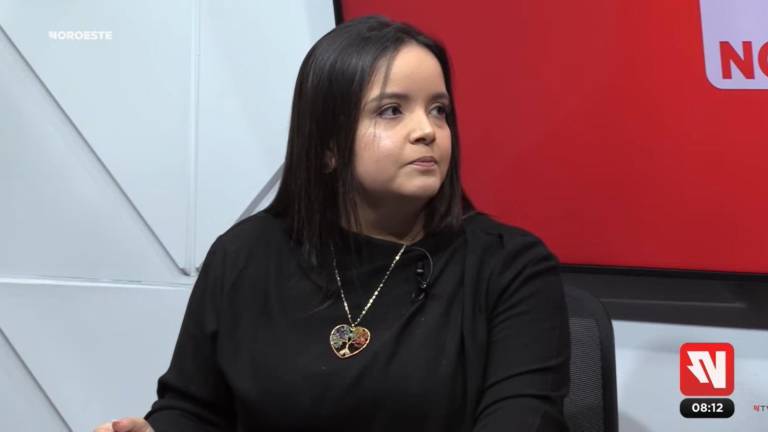 Cinthia Valenzuela Langarica, en entrevista en Noticiero Noroeste.