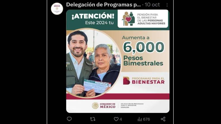 A través de las redes sociales de la Delegación de Programas para el Bienestar de Sinaloa se han difundido imágenes del delegado Omar López Campos.